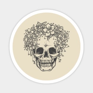 Floral Skull Magnet